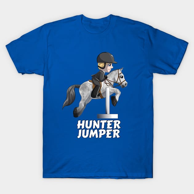 Cute Little Hunter Jumper Rider T-Shirt by lizstaley